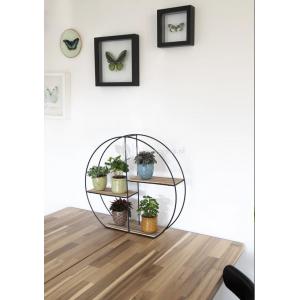 Wallhanger Iverness Round S 30x15x26 cm zwart industrieel wandrek